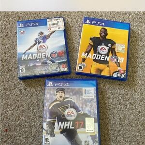 PS4 Game Bundle - Madden NFL and NHL